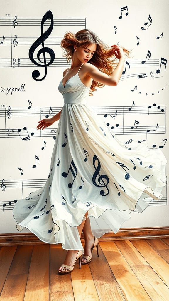 Ethereal Songstress Dancing in Harmony