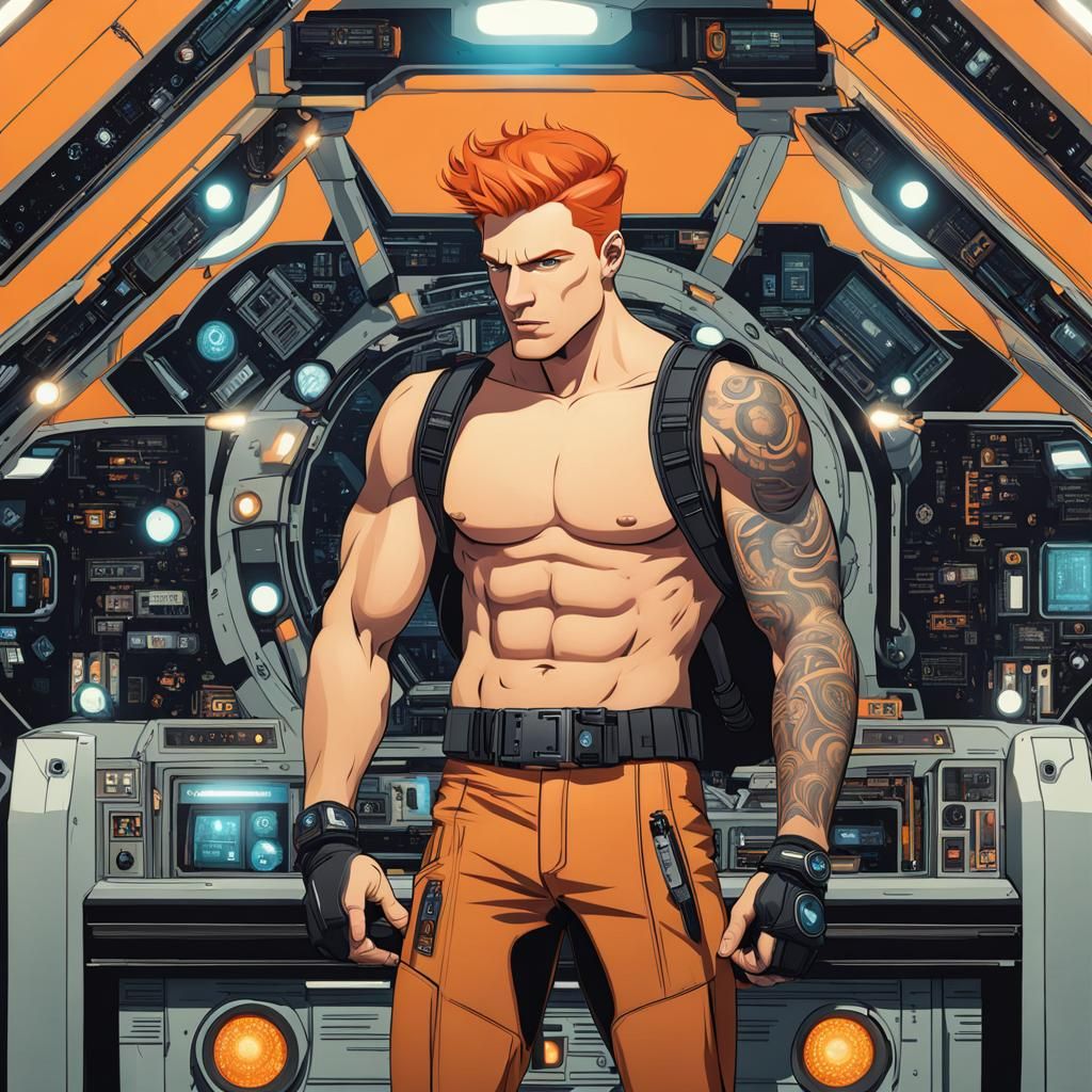 Retrofuturism in orange