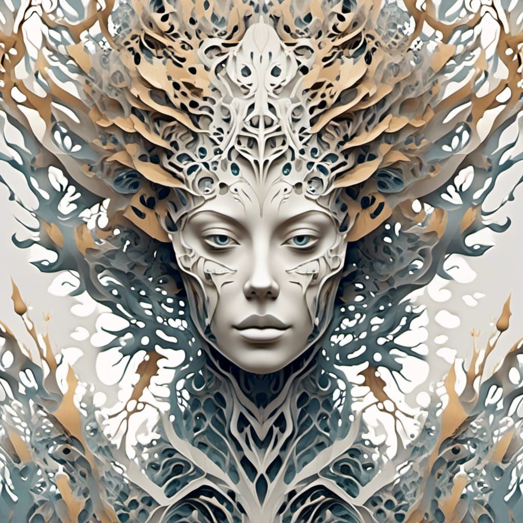 Rice Paper Woman in Scandinavian Forest