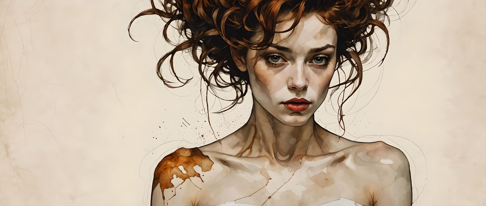 Striking Minimalist Portrait of Beautiful Woman