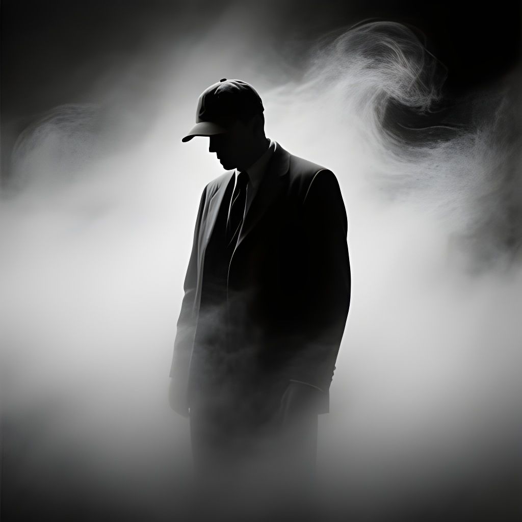 Mysterious Figure in Mist, Film Noir Style