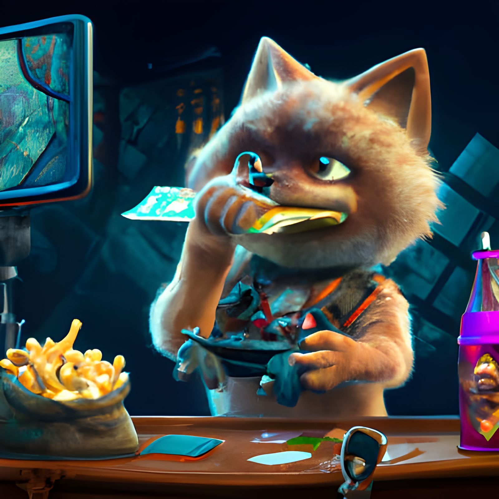 Dog With Cat Head: Surreal Art Concept