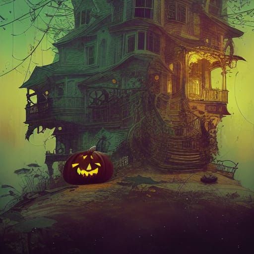 Intricate Halloween Pumpkin Matte Photography