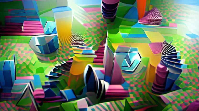 Isometric Fractal Dimension in Pop-Art Style