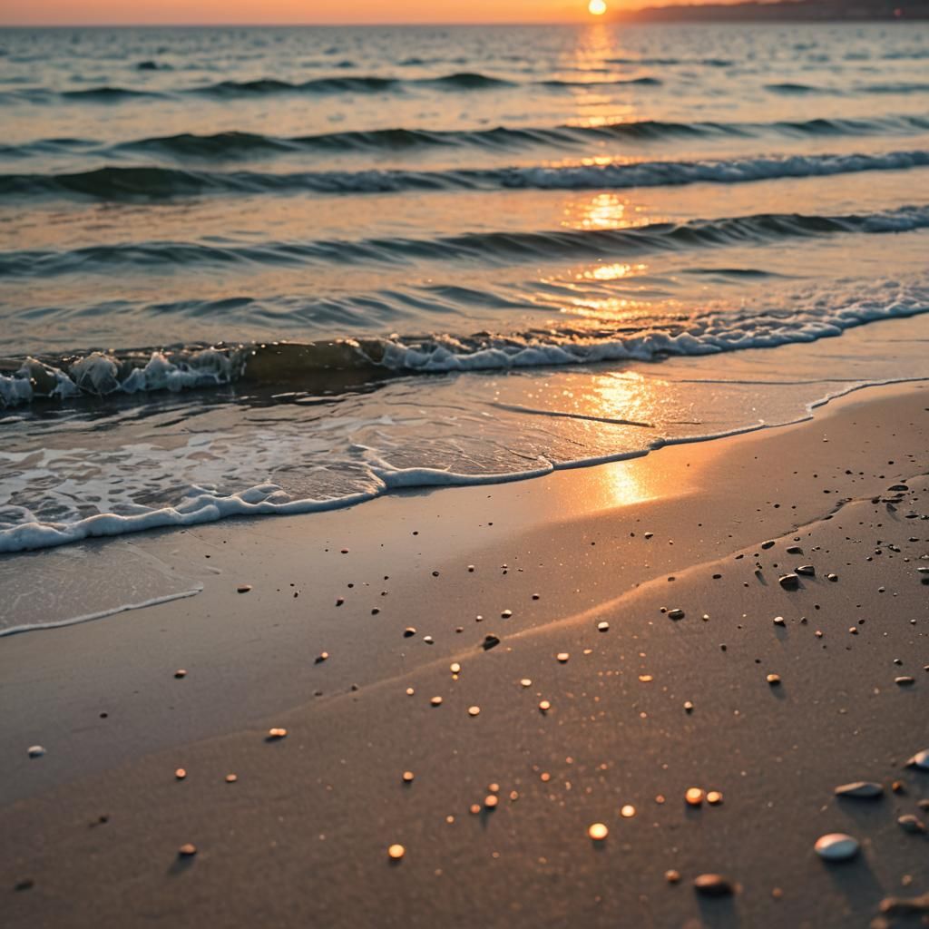 Golden Sunset on a Tropical Beach