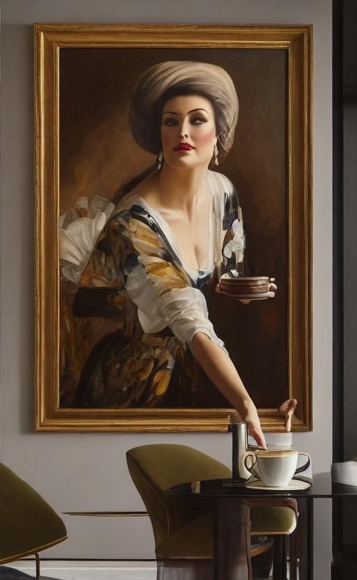 Surreal Oil Painting Comes to Life in Living Room