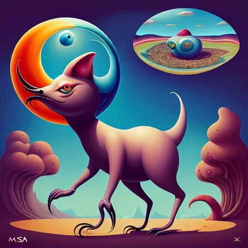 Surreal Animals in Peca Art Style