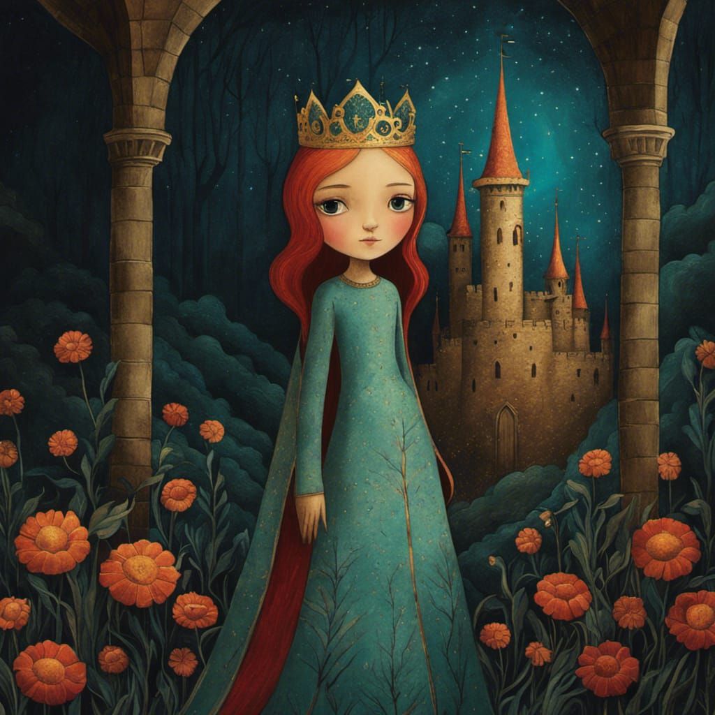 Moody Princess in Medieval Castle, Vincent and Kehoe Style