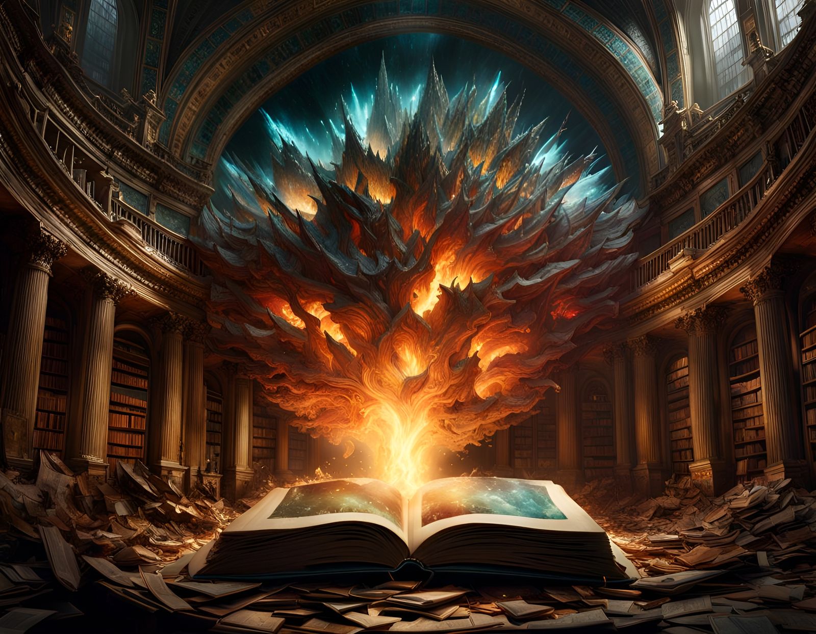 Maelstrom Storm Inside Storybook, Fantasycore Artwork