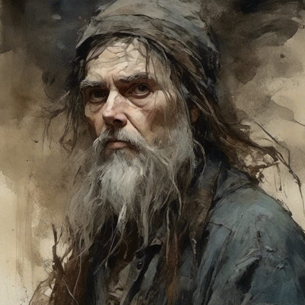 Finnish Sorcerer in Dark Fantasy Style