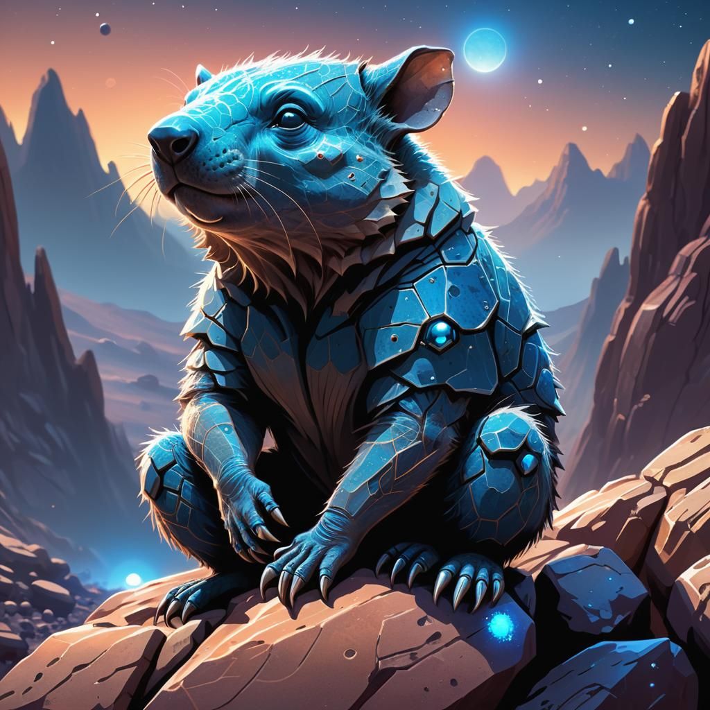 Alien Wombat Concept Art on Distant Exoplanet