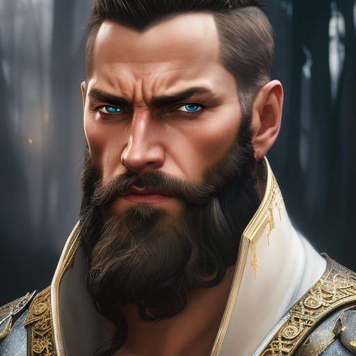 Honorable Viking Warrior Portrait in High Fantasy Style