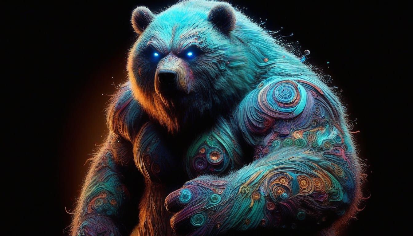 Powerful Bear-Hydromancer Unleashes Water in the Shadows