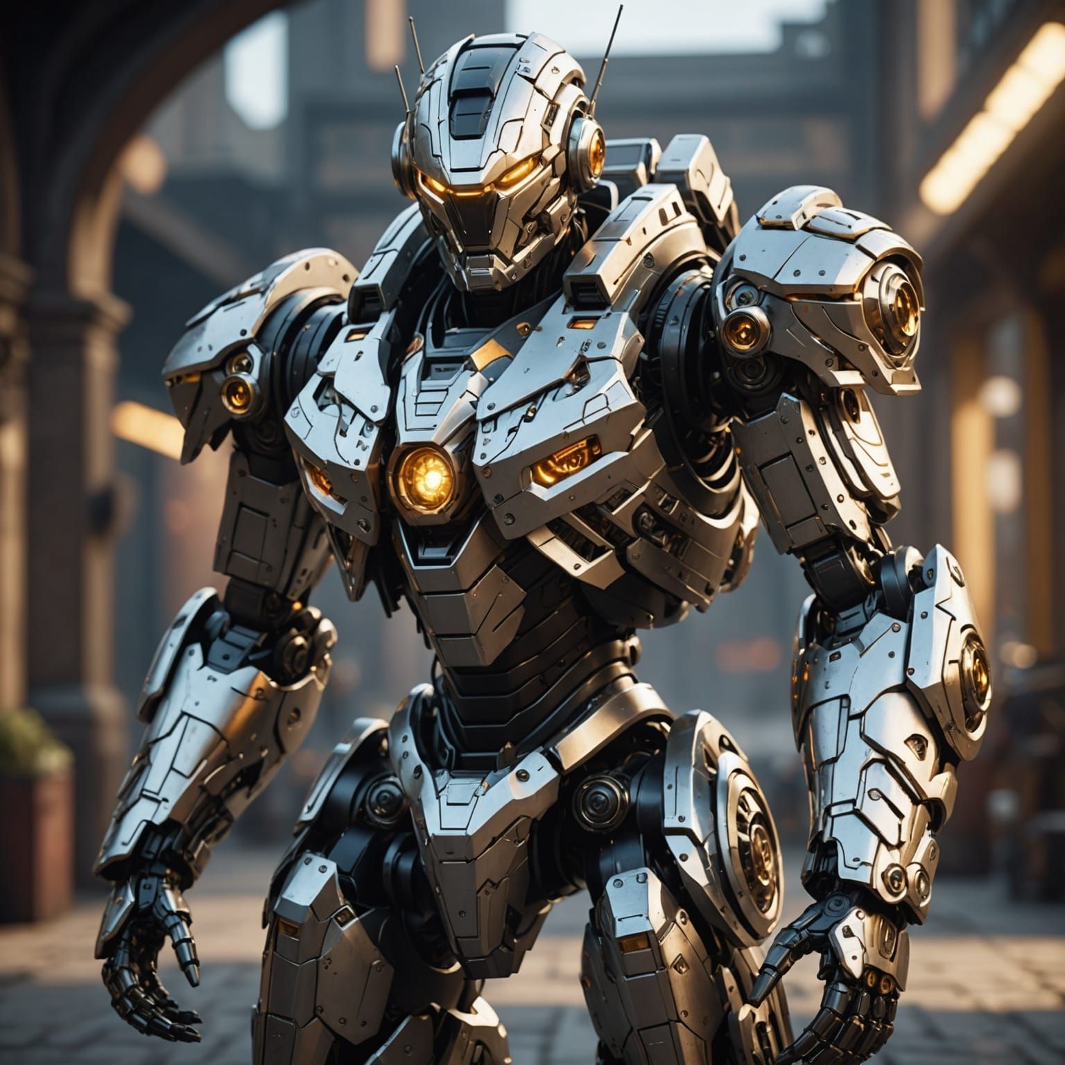 Battle Robot in Super Gorgeous Armor