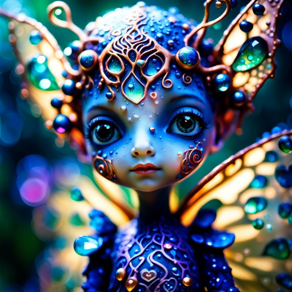 Surreal Fairy Child Dances in Dreamlike Landscape