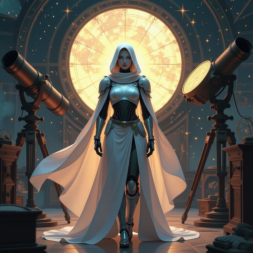 Android in Starlight Cloak, Art Nouveau Style