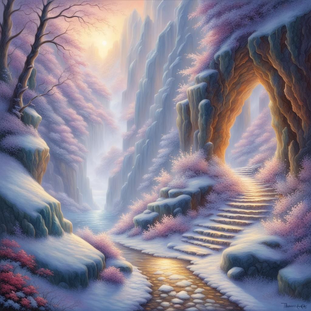 Crystal Cave Fantasy Landscape