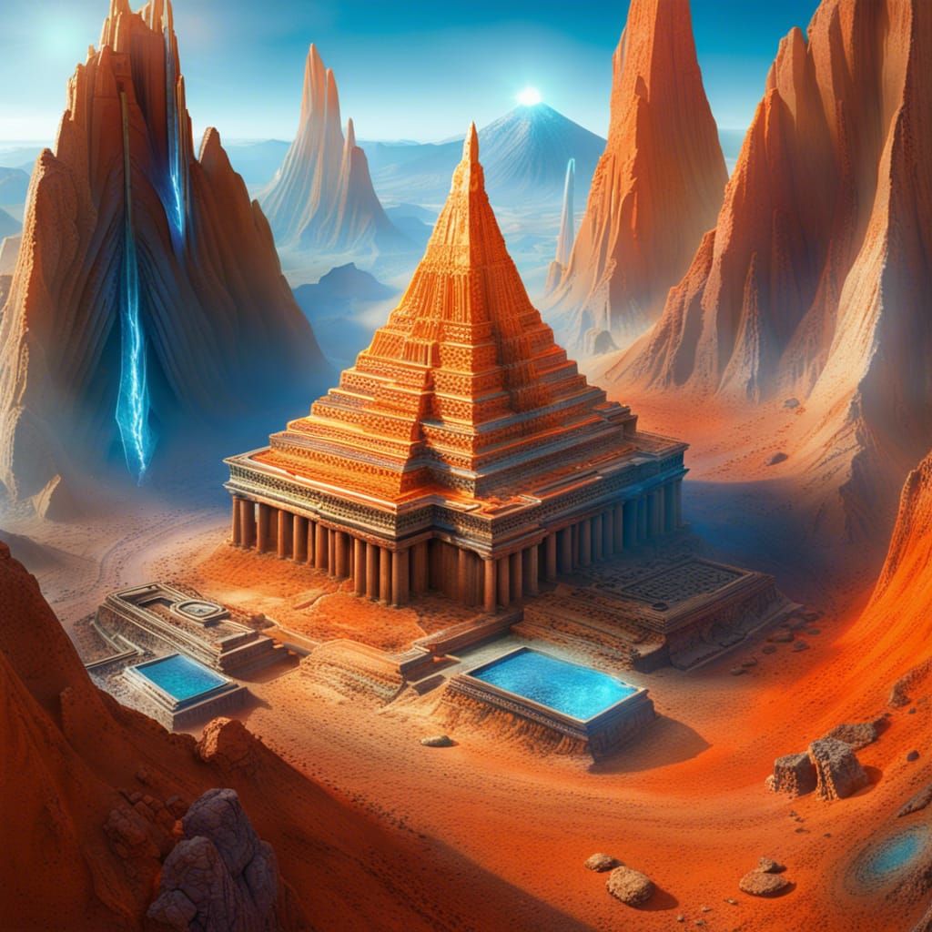 Futuristic Mount Meru Crystal Temple Dig