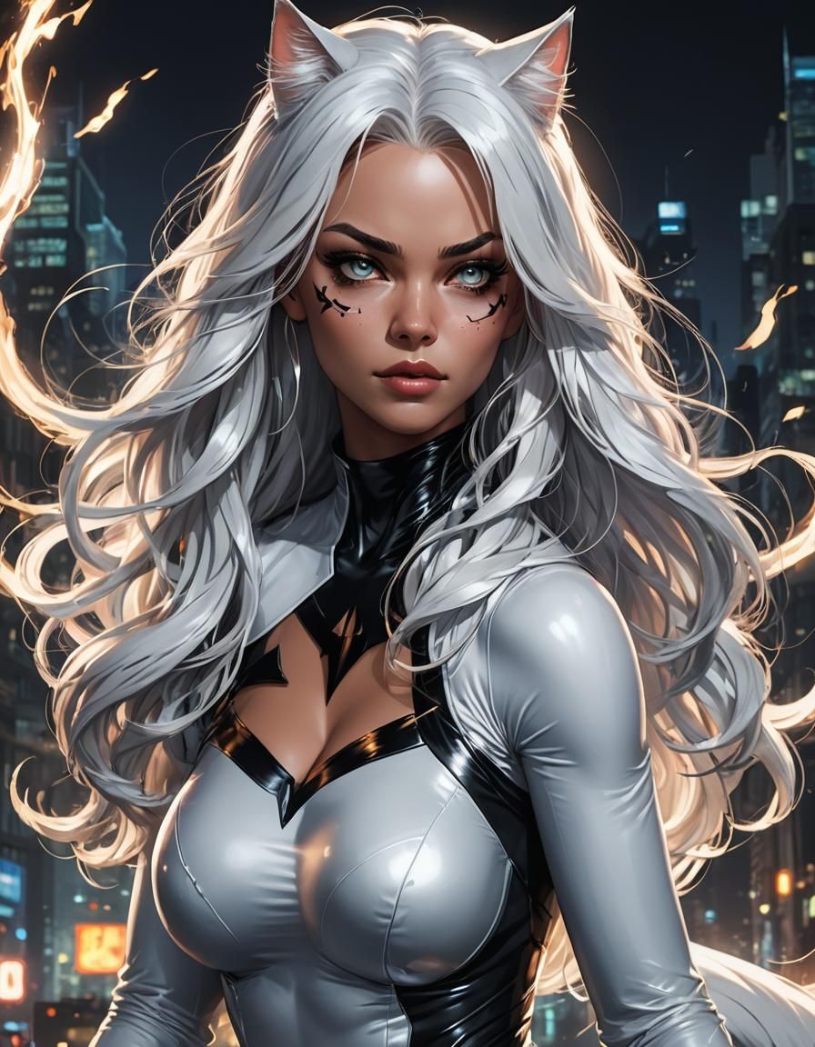 Marvel's Black Cat: Comic Art Portrait in 4K