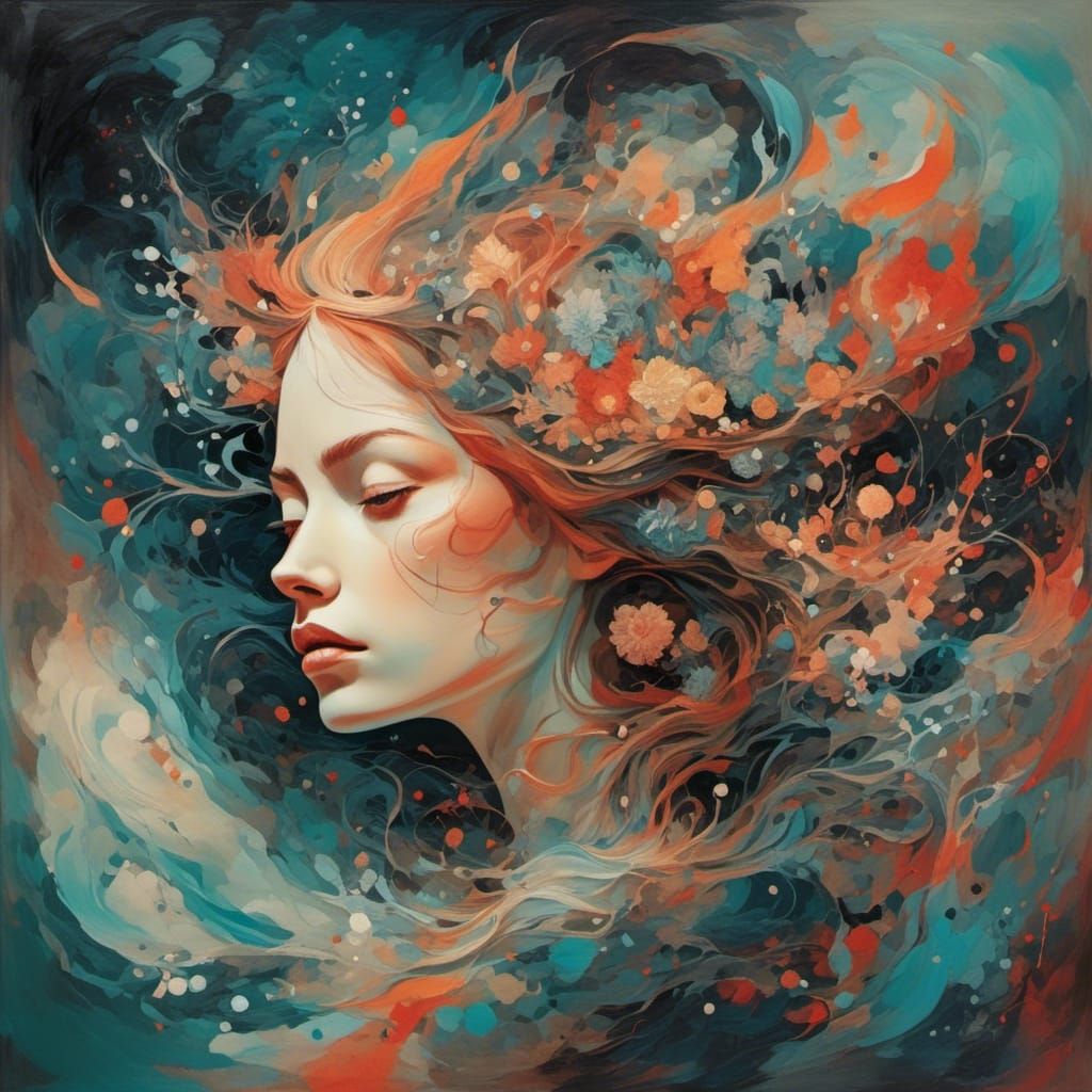 Girl's Fairyland Voyage: Holographic Cosmic Illustration