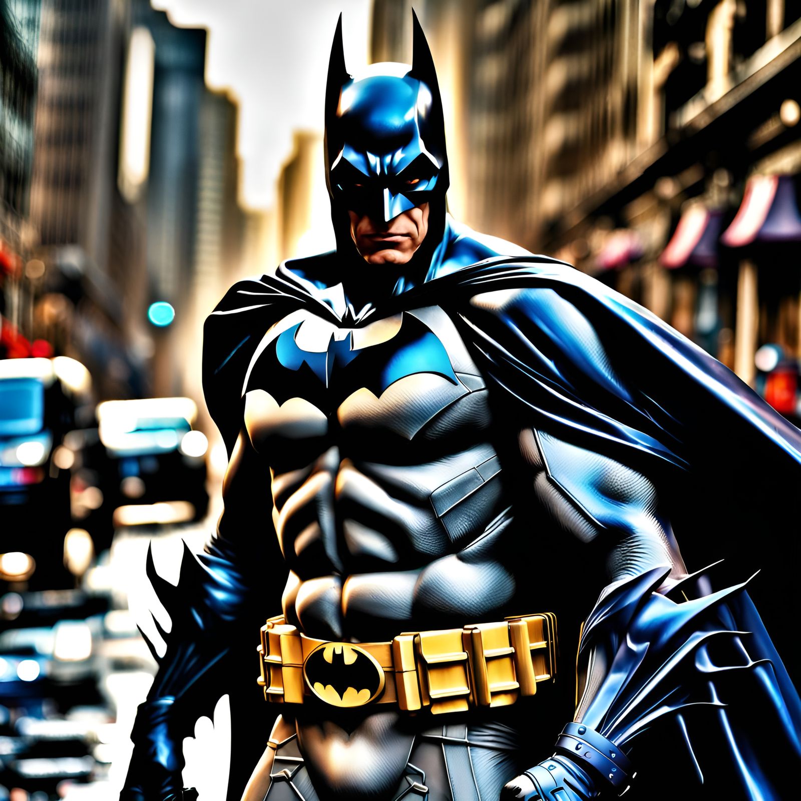 Batman in Action: Hyperrealistic Cinematic Street Art