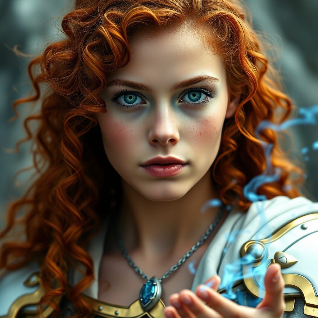 Elegant Heroine in Cinematic Armor