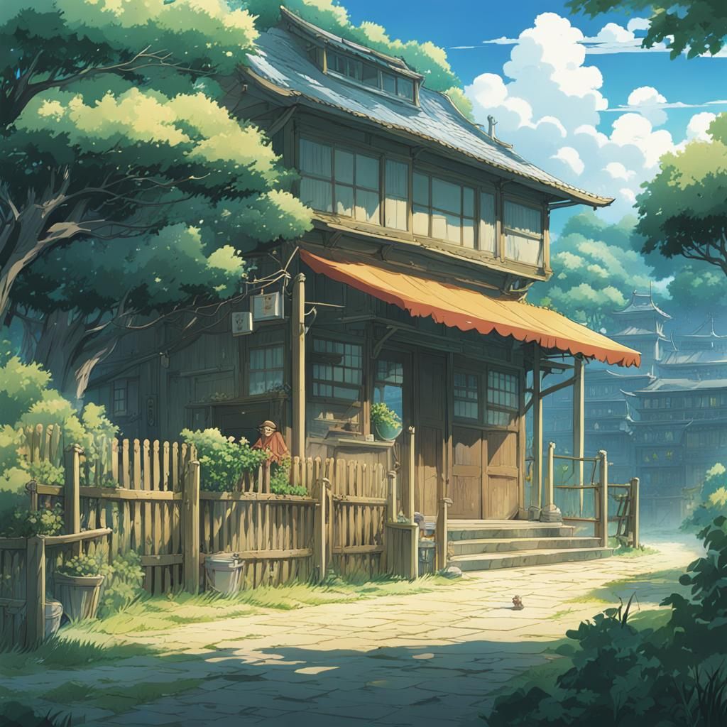 Anime Key Visual Inspired by Studio Ghibli and Shinkai