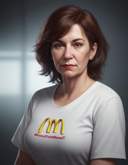Woman , McDonald's mom,8k resolution concept art portret