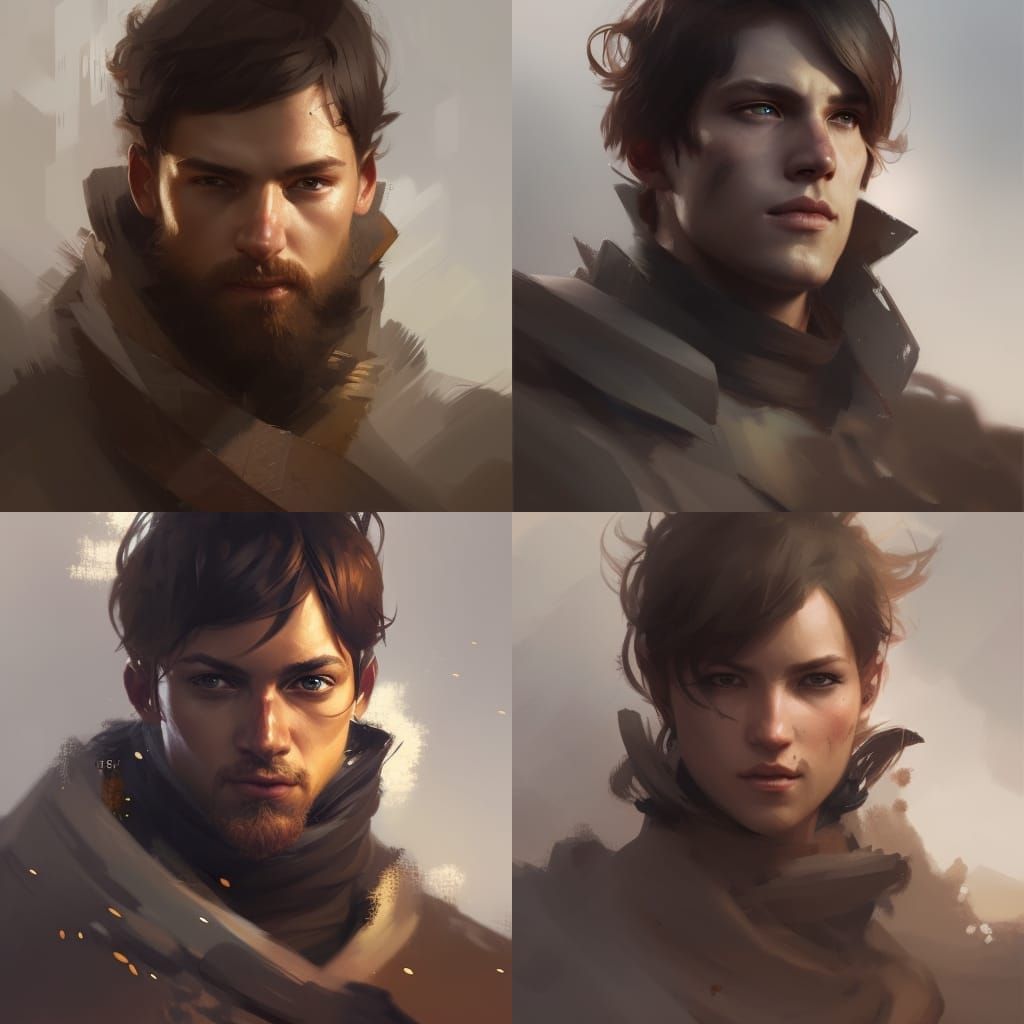 Warrior Portrait in Digital Art Style