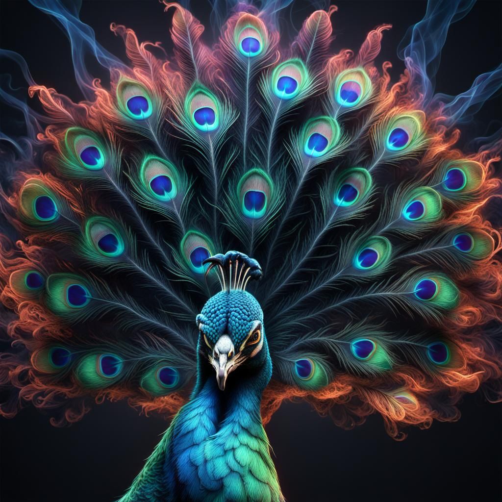 Chemiluminescent Panther with Peacock Veins on X-Ray Hand