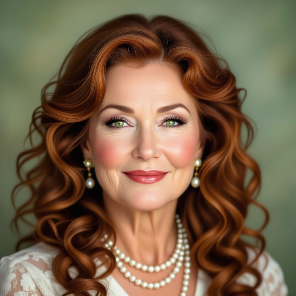 Hyperrealistic Portrait of a Beautiful Elderly Woman