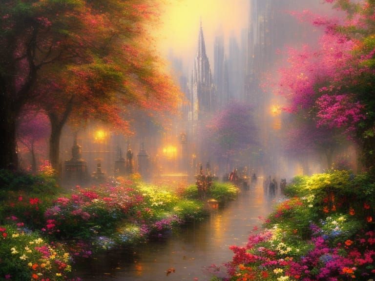 NYC Covered in Flowers: Hyperrealistic Concept Art