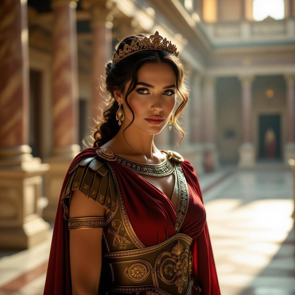 Roman Princess in Ancient Setting, Cinematic Style