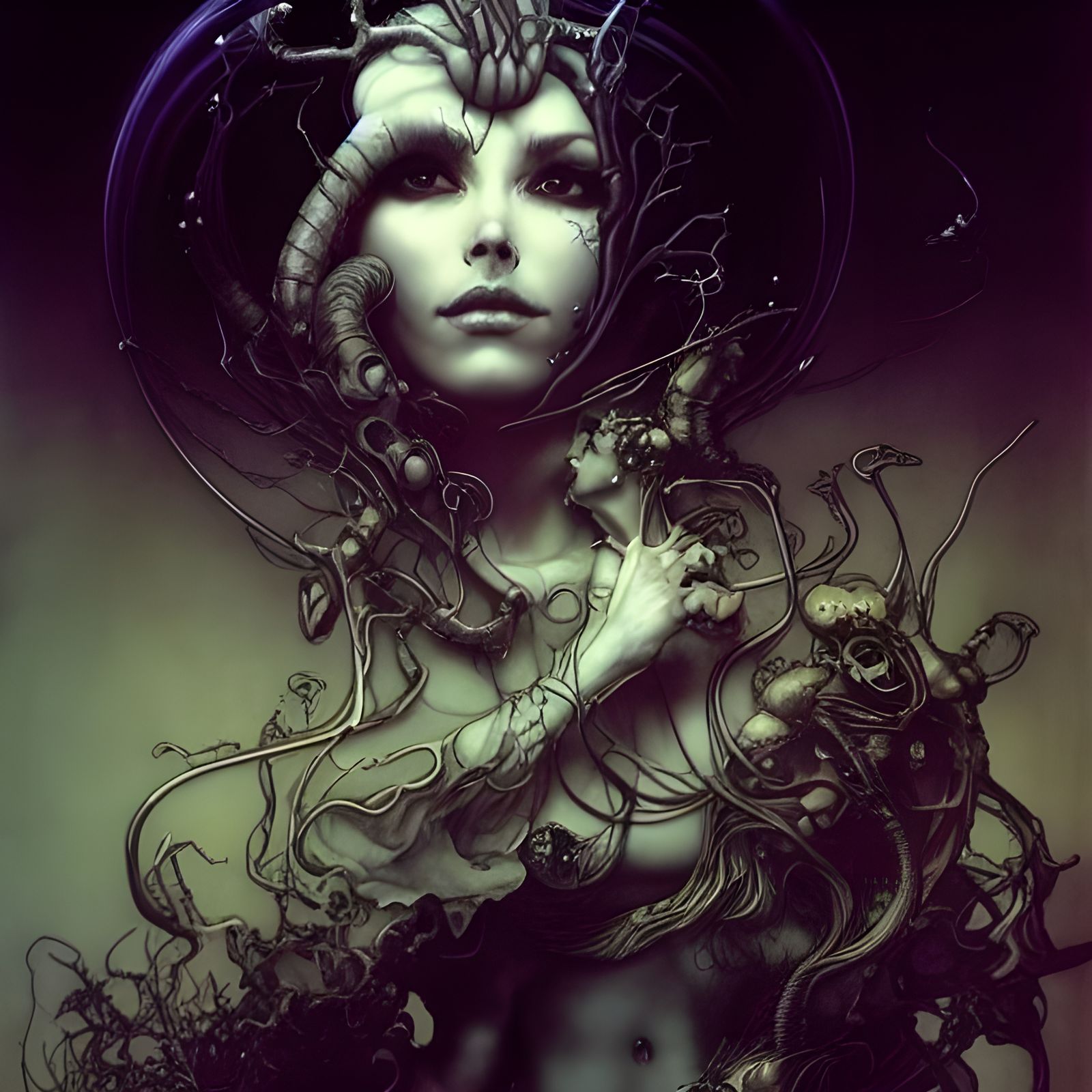 Tearful Maniacal Cry of Bliss in Dark Fantasy Style