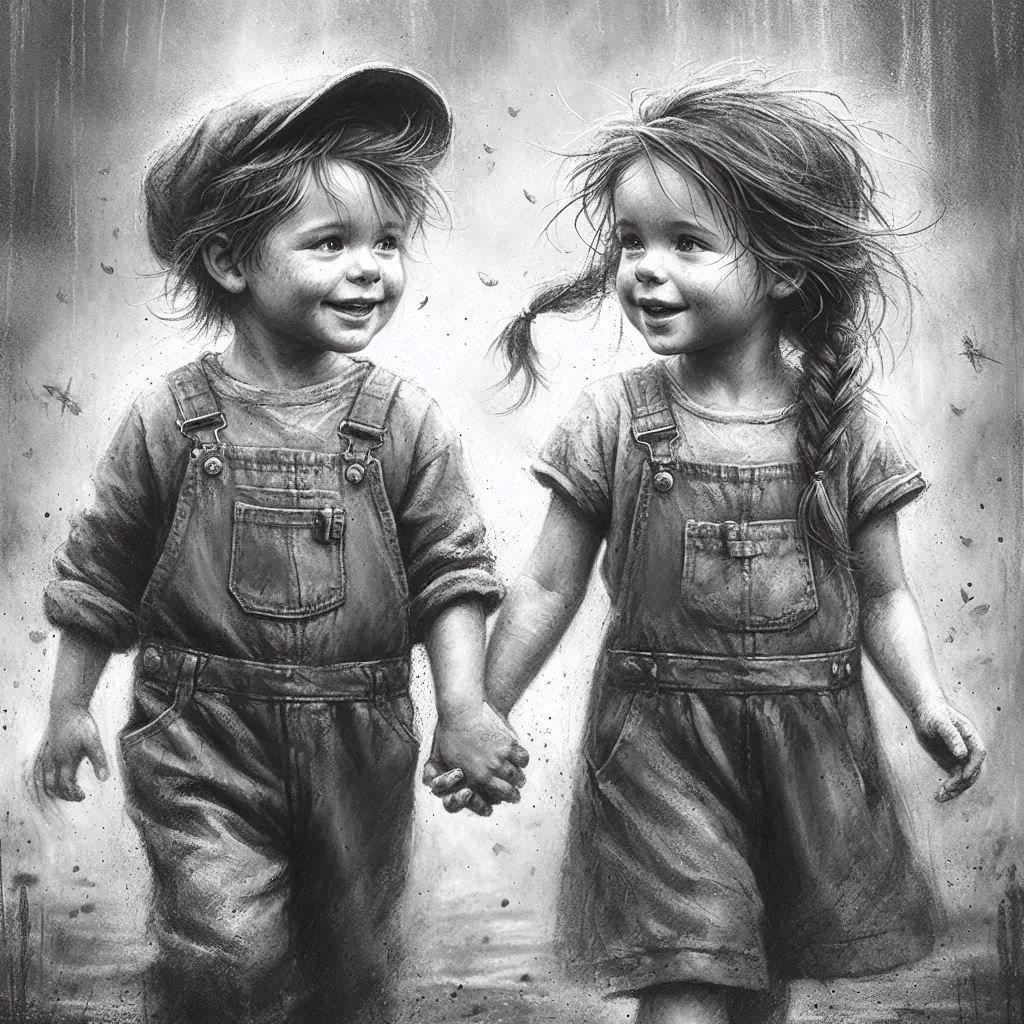 Classic Charcoal Drawing