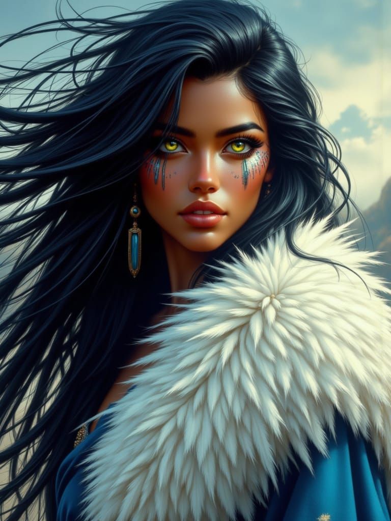 Warrior Princess of Beringia in Volumetric Light