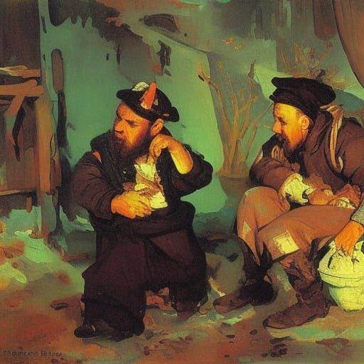 Allegory of Aging and Knowledge, Impressionistic Style