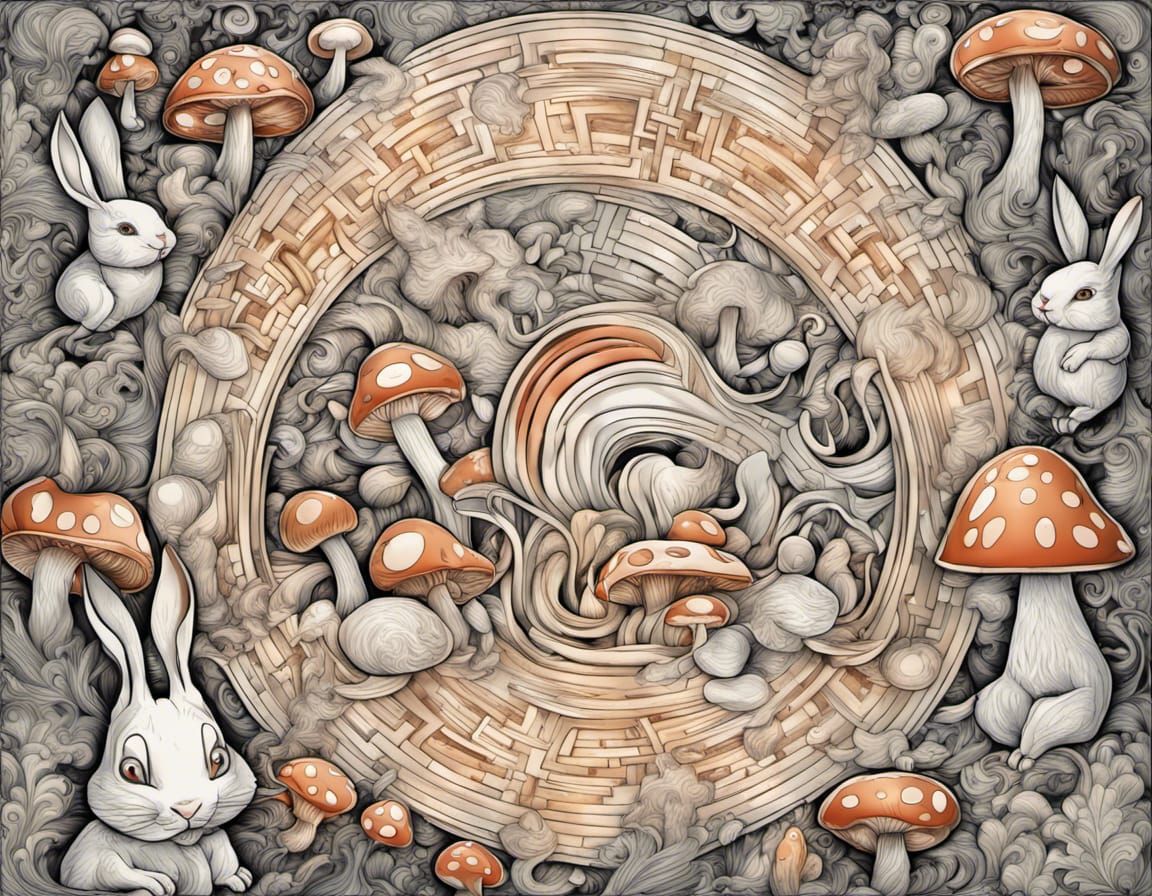Hyperdimensional Rabbits and Mushrooms in Fractal Art