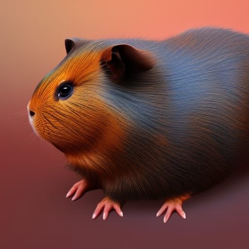 Fantastical Guinea Pig Concept Art in Deep Color