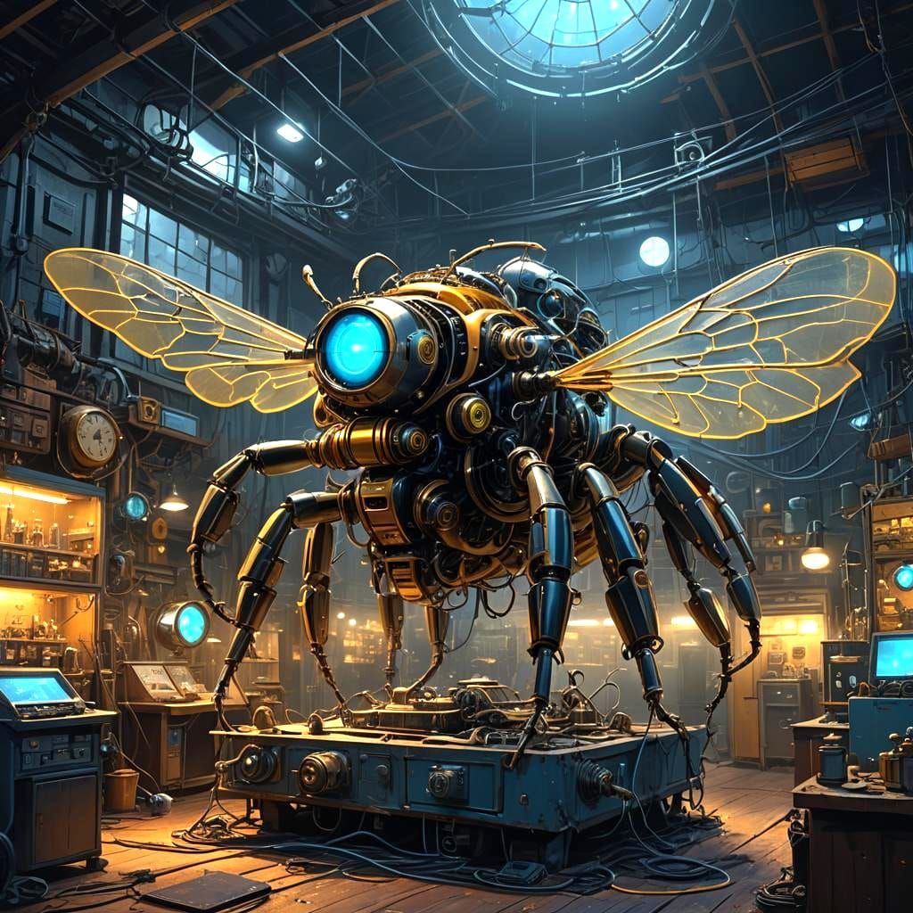 Bumblebee Machine: Detailed Matte Painting