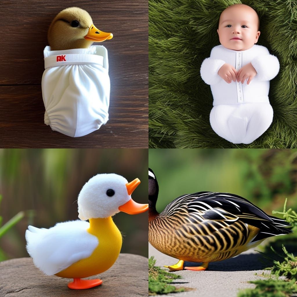 Duck Wearing a Diaper