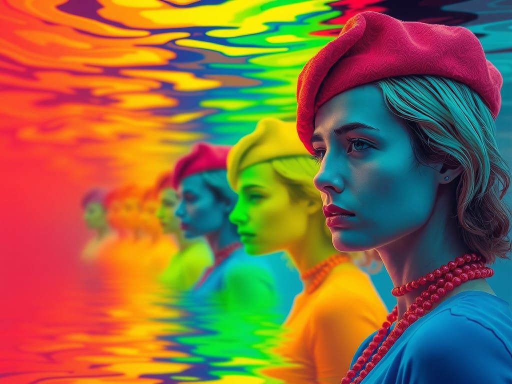 Vibrant Portraits of a Fading Figure in Fauvist Color