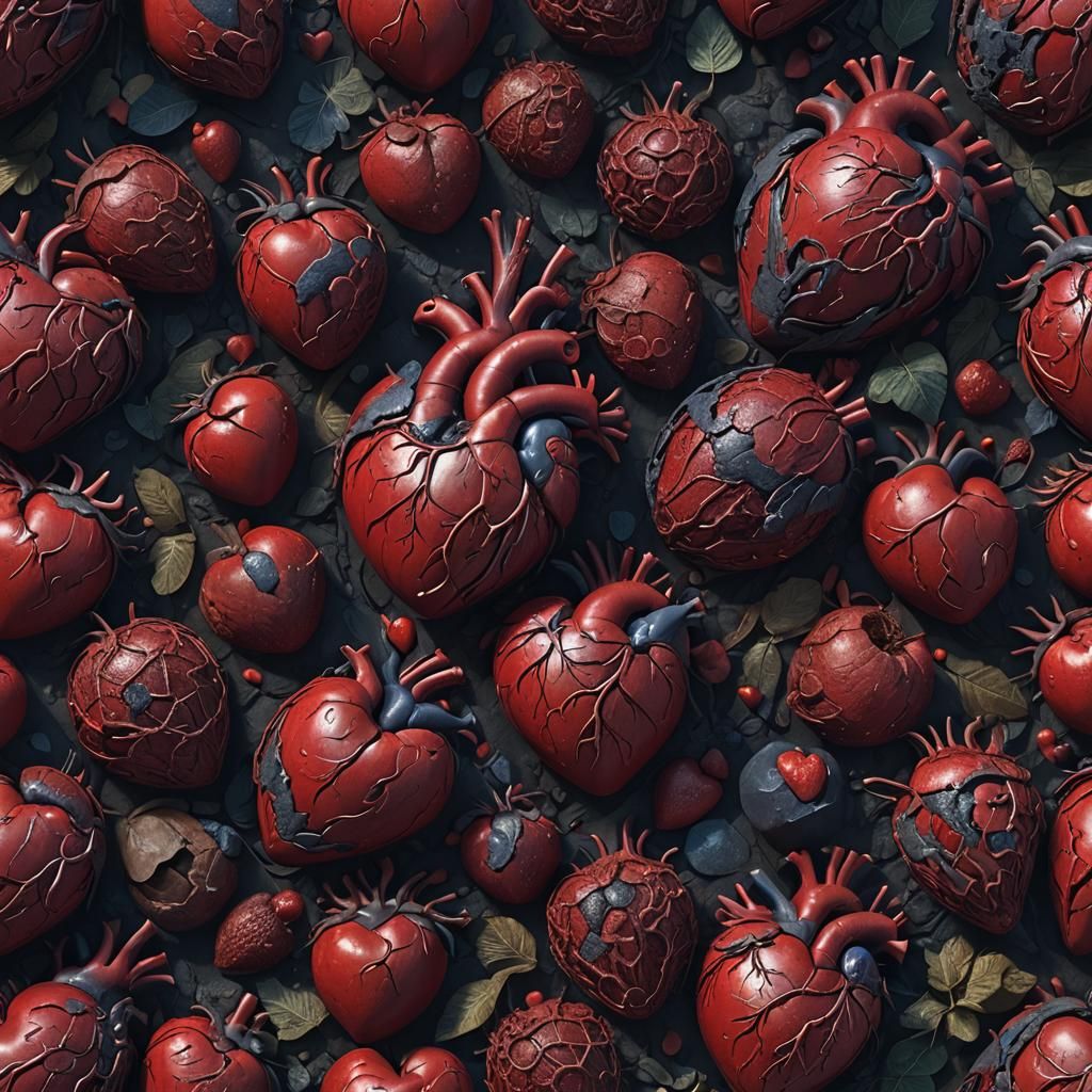 Detailed Human Heart Fantasy Concept Art