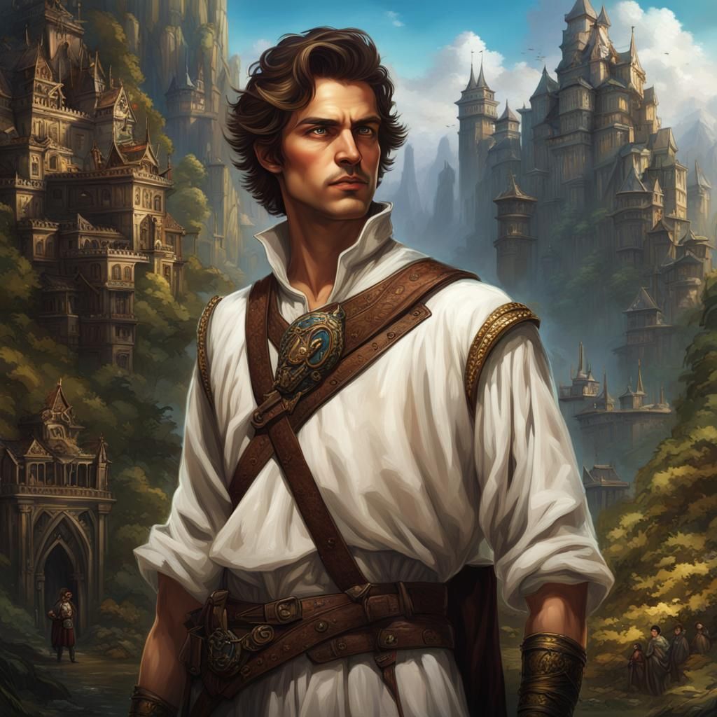 Adventurer with Shortsword: Fantasy Concept Art