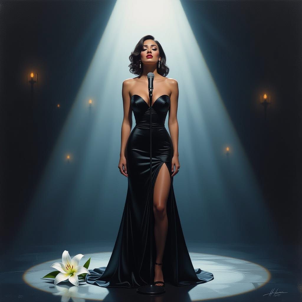 Neo-Impressionist Singer in Sorrowful Spotlight