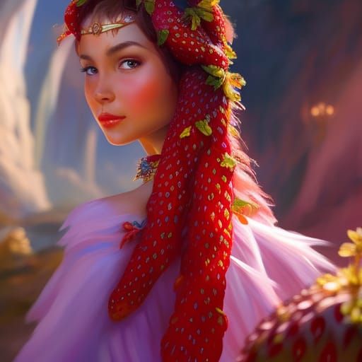 A strawberry girl