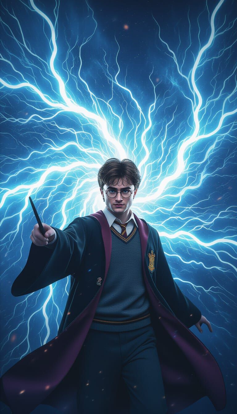 Harry Potter in Holographic Astral Light Storm