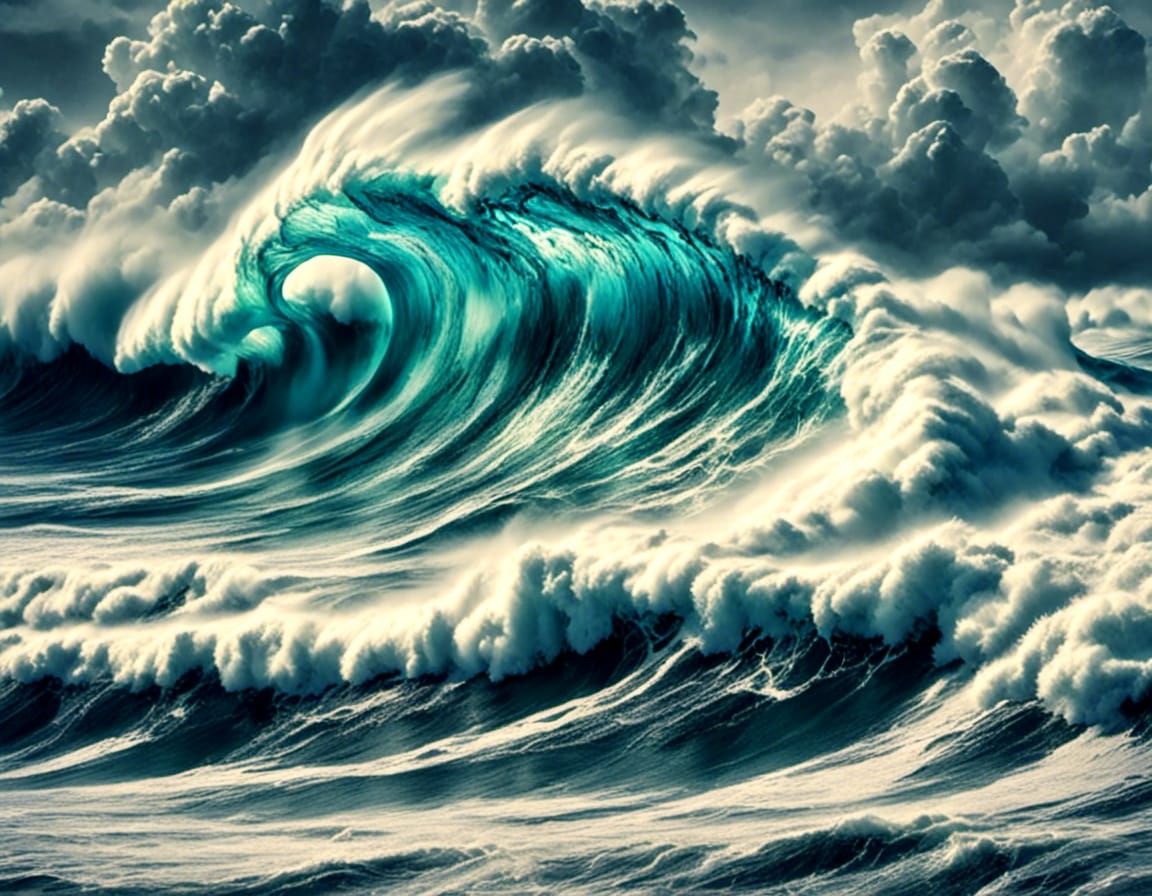 Une tempête déchainée emporte l'océan