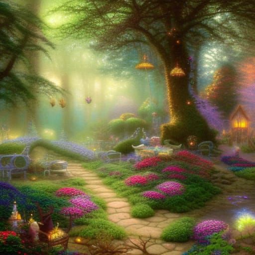 Enchanted Fairyland Forest with Fairies