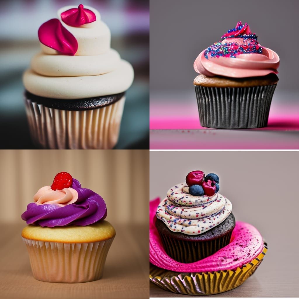 Delicious Cupcake in Professional Photography Style